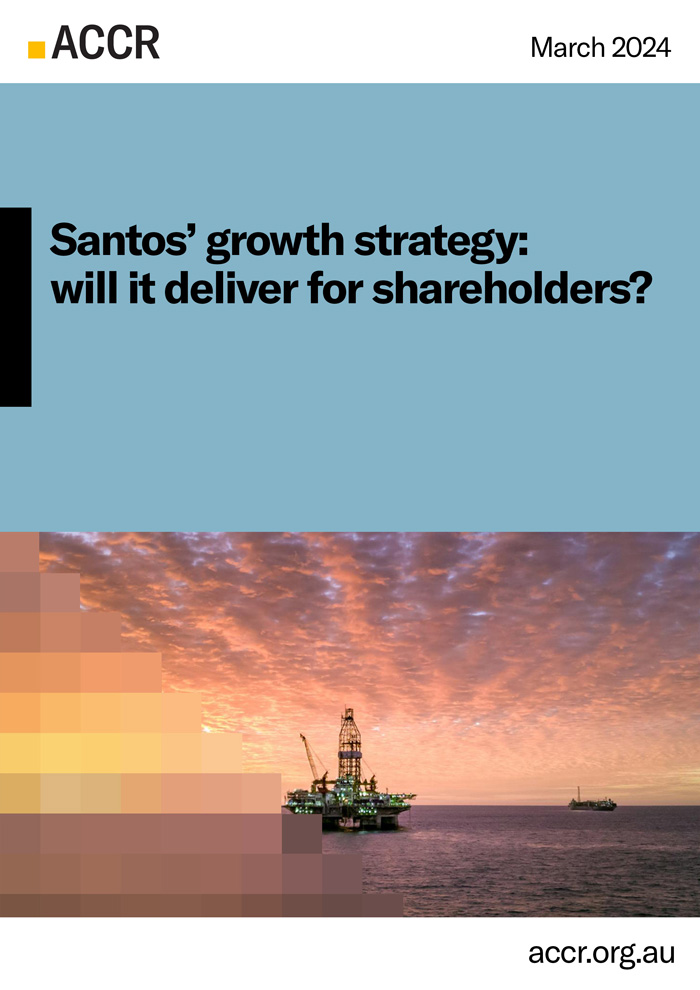 Cover page of the Santos’ growth strategy: will it deliver for shareholders? publication.