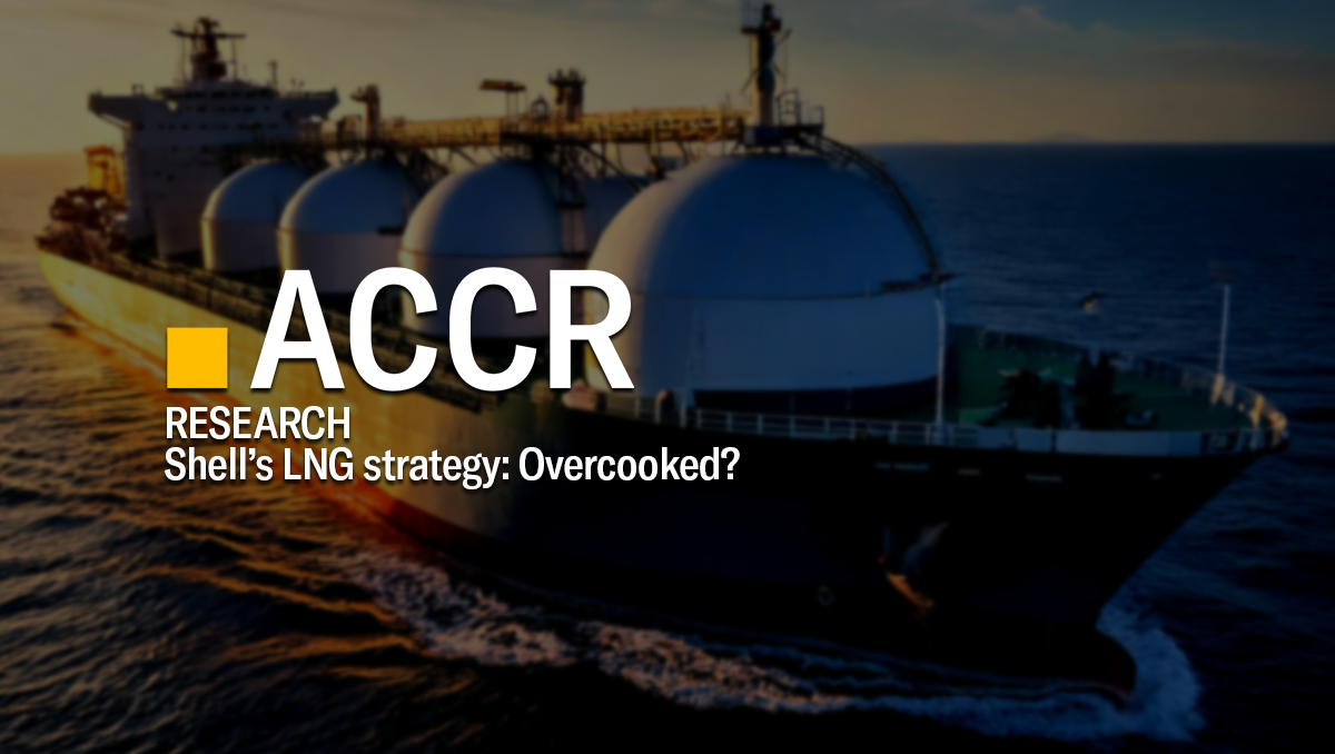 Cover page of the Shell’s LNG strategy: Overcooked? publication.